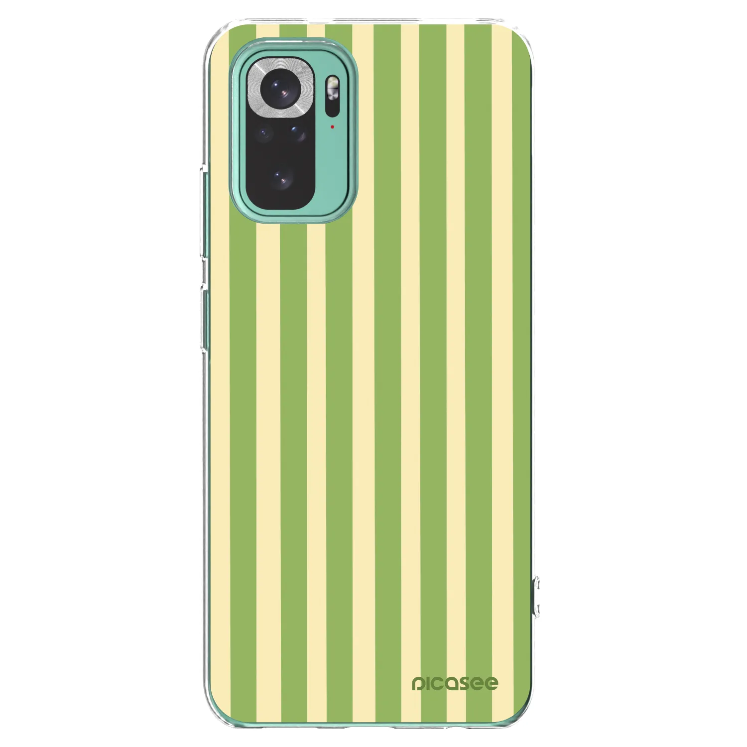 Picasee silikónový prehľadný obal pre Xiaomi Redmi Note 10 Pro - Lines Matcha