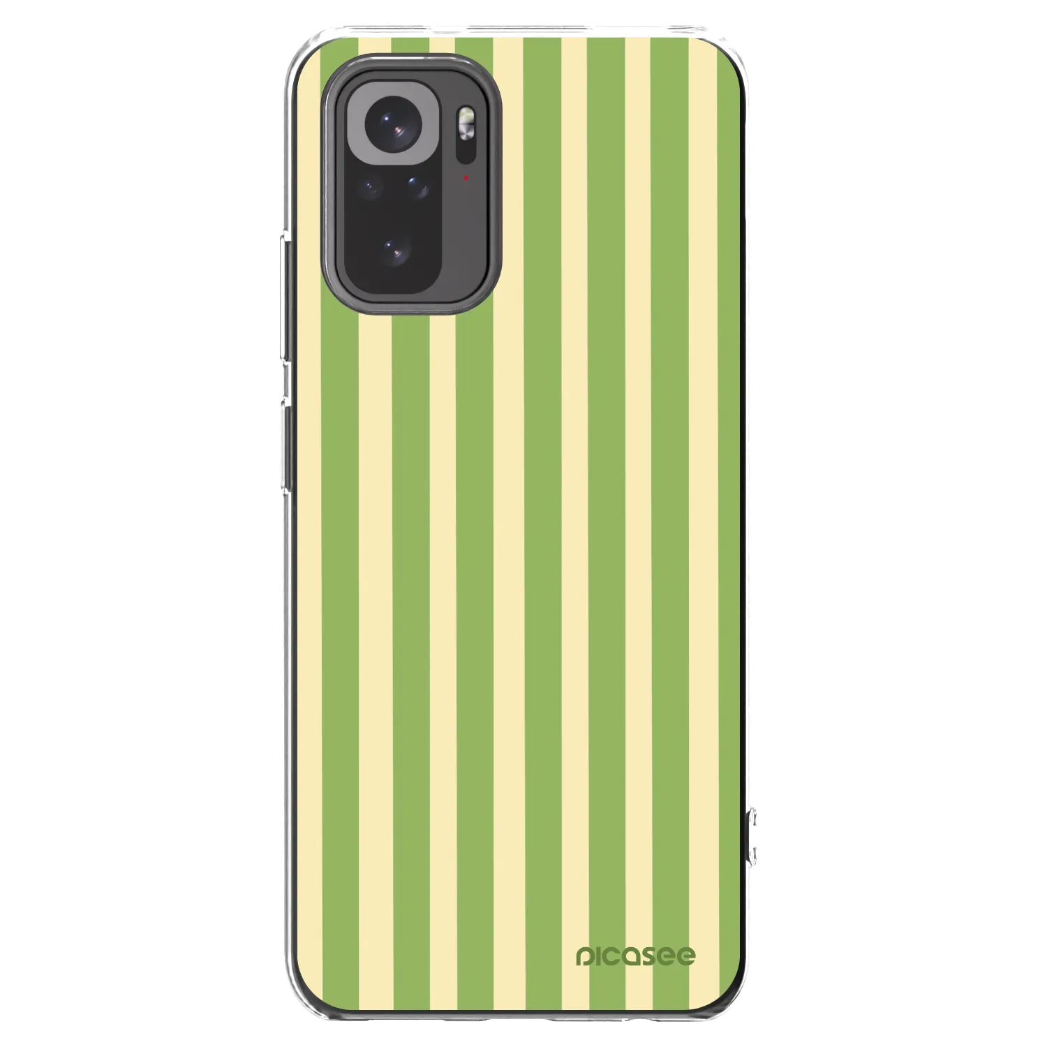 Picasee silikónový prehľadný obal pre Xiaomi Redmi Note 10S - Lines Matcha
