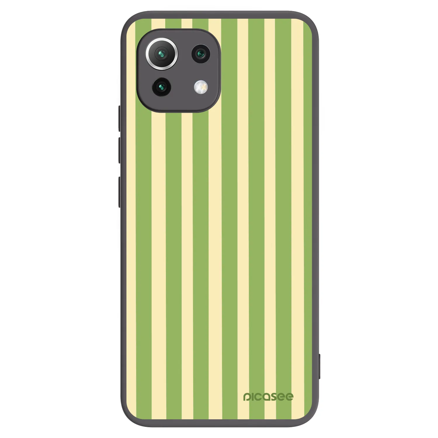 Picasee silikónový čierny obal pre Xiaomi Mi 11 Lite - Lines Matcha