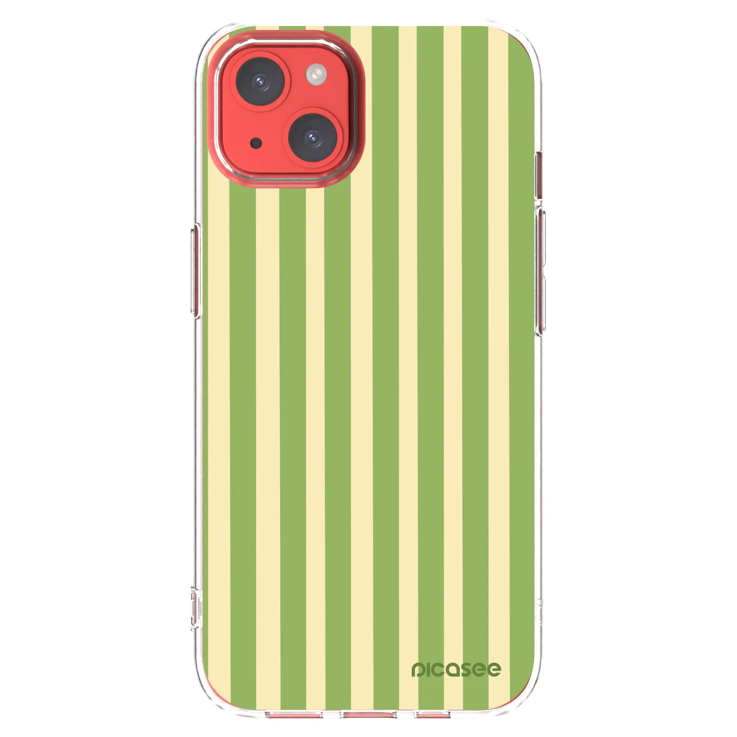 Picasee silikónový prehľadný obal pre Apple iPhone 13 - Lines Matcha