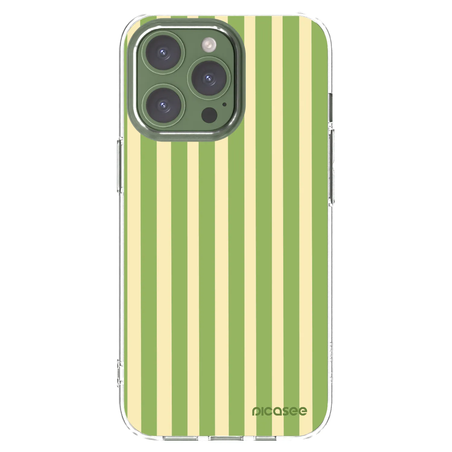 Picasee silikónový prehľadný obal pre Apple iPhone 13 Pro - Lines Matcha