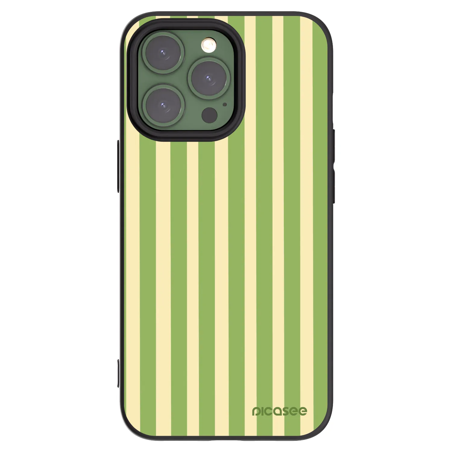 Picasee silikónový čierny obal pre Apple iPhone 13 Pro - Lines Matcha