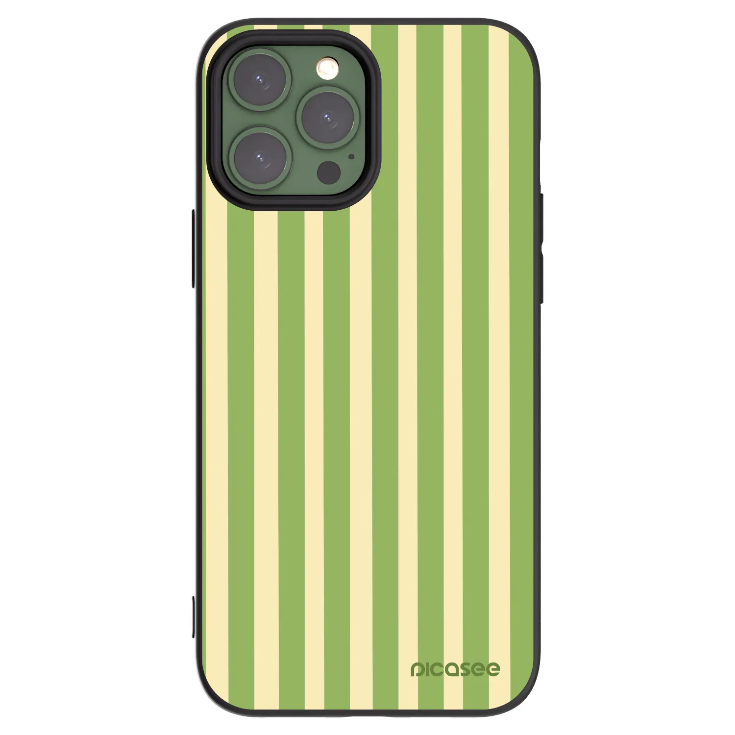 Picasee silikónový čierny obal pre Apple iPhone 13 Pro Max - Lines Matcha
