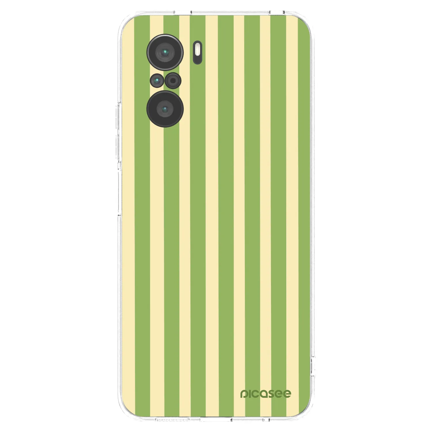 Picasee silikónový prehľadný obal pre Xiaomi Poco F3 - Lines Matcha