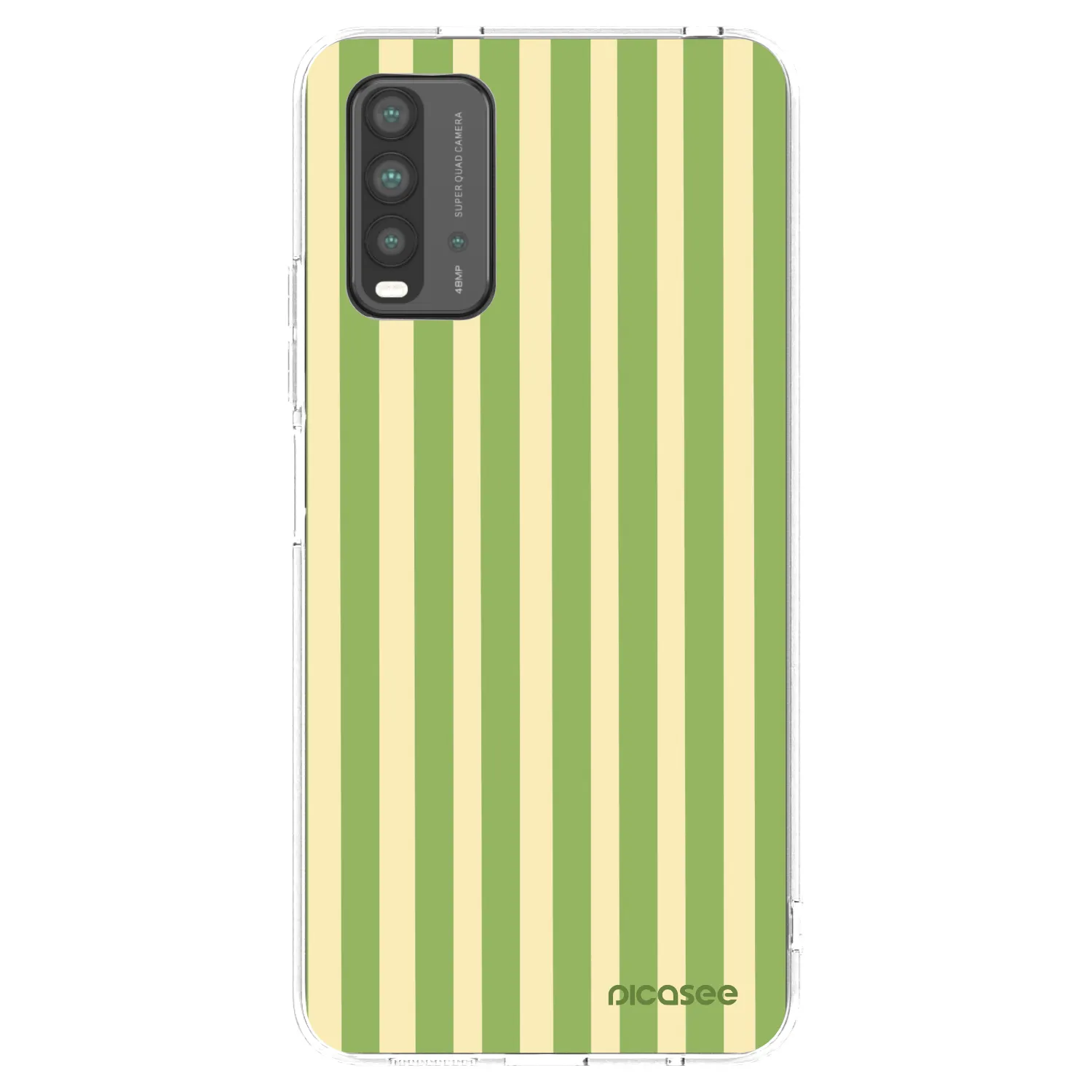 Picasee silikónový prehľadný obal pre Xiaomi Redmi 9T - Lines Matcha