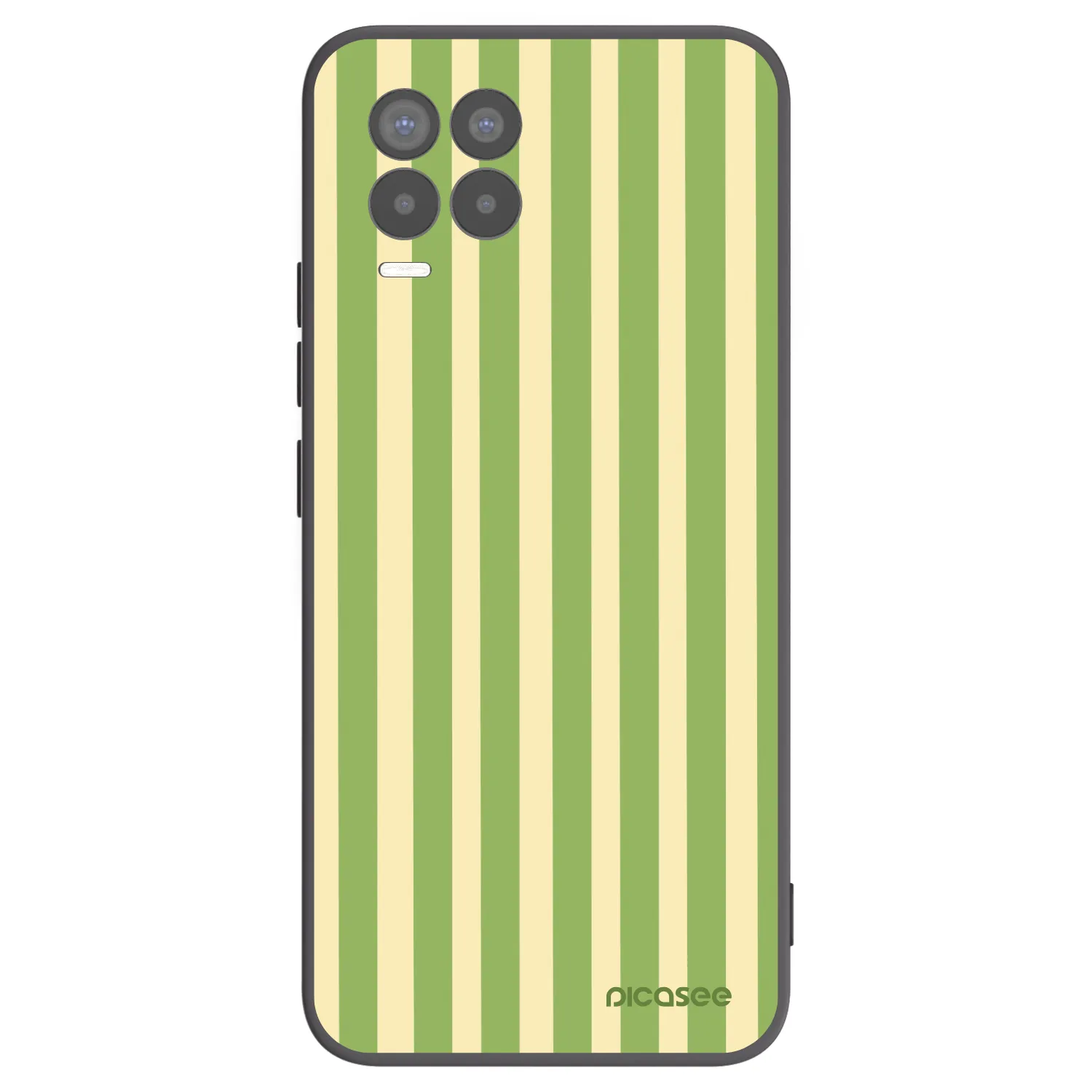 Picasee silikónový čierny obal pre Realme 8 Pro - Lines Matcha