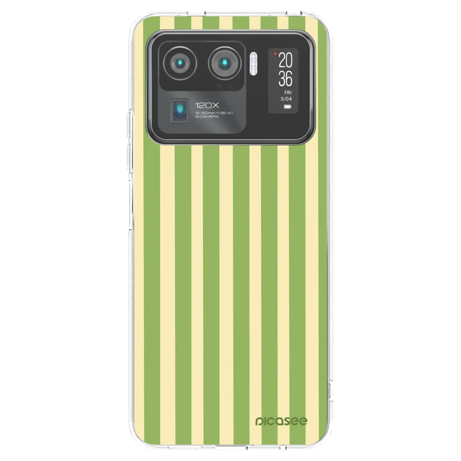 Picasee silikónový prehľadný obal pre Xiaomi Mi 11 Ultra - Lines Matcha