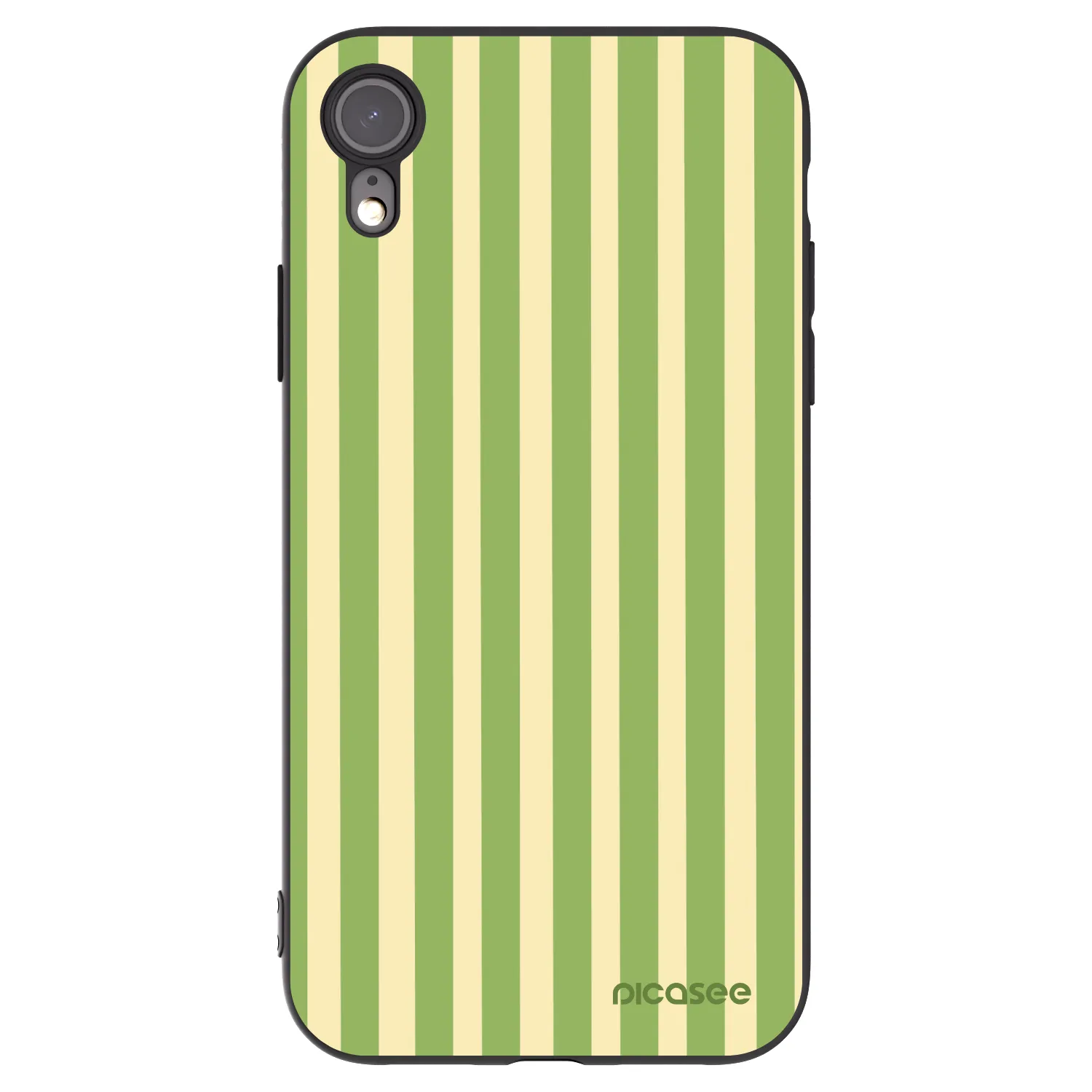 Picasee silikónový čierny obal pre Apple iPhone XR - Lines Matcha