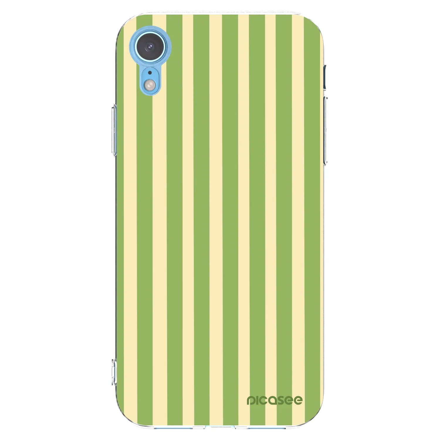 Picasee silikónový prehľadný obal pre Apple iPhone XR - Lines Matcha