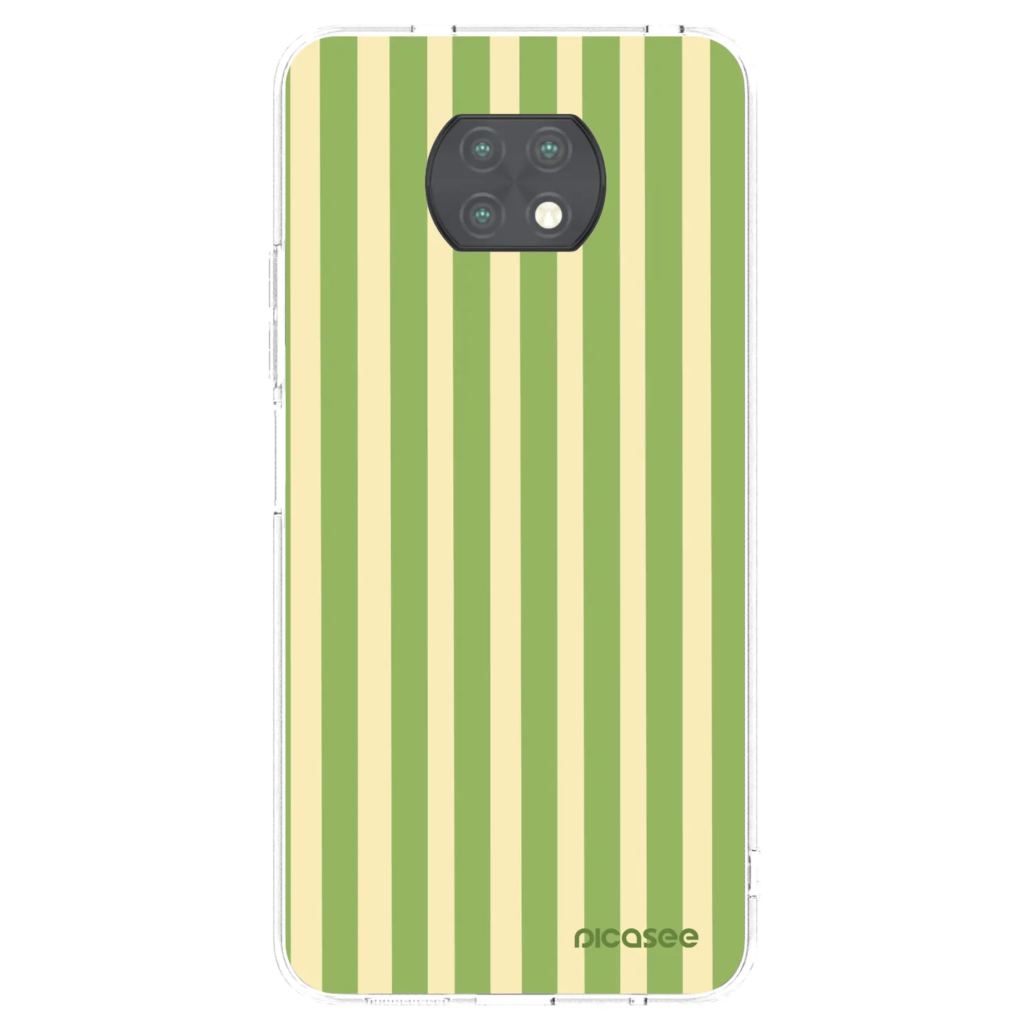 Picasee silikónový prehľadný obal pre Xiaomi Redmi Note 9T - Lines Matcha