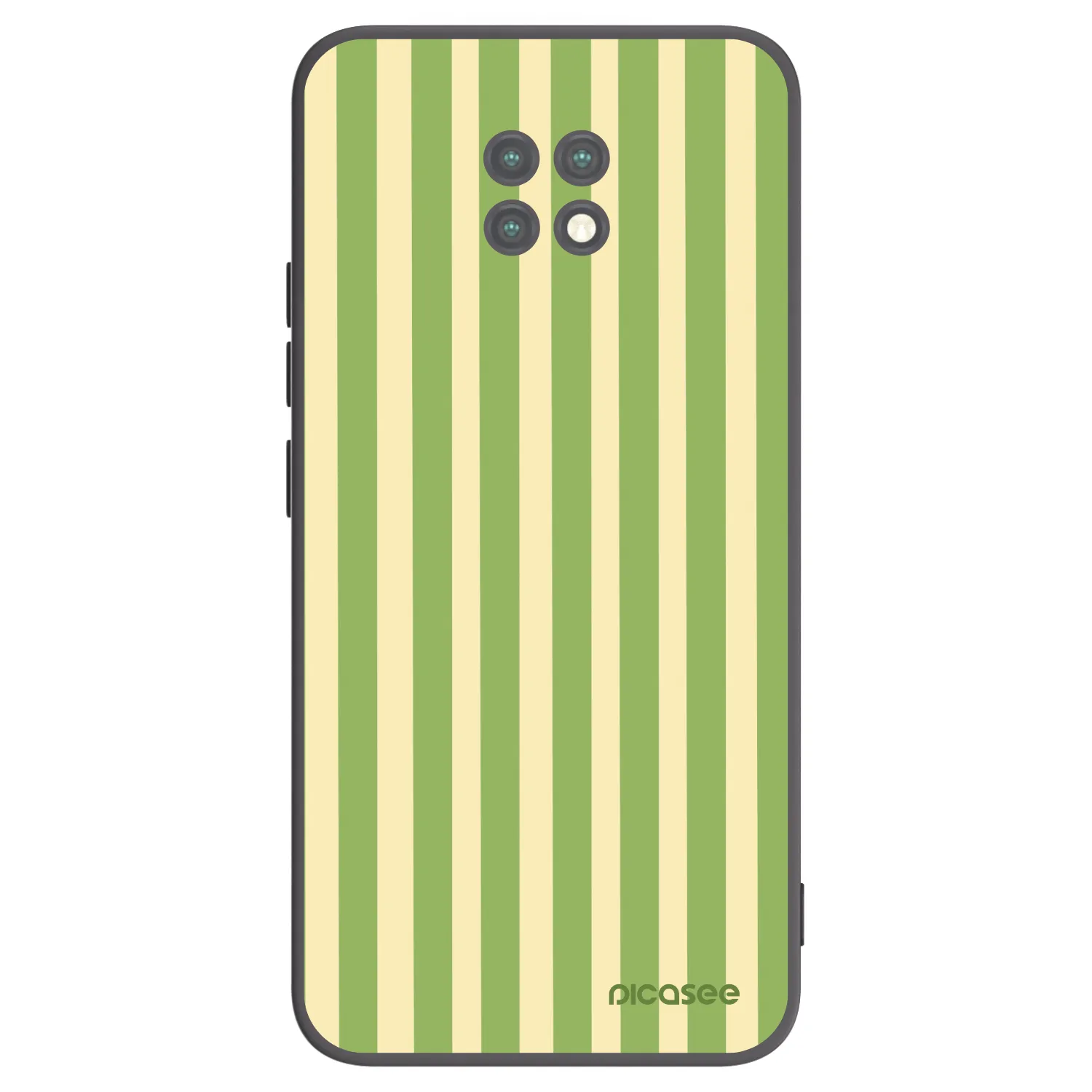 Picasee silikónový čierny obal pre Xiaomi Redmi Note 9T - Lines Matcha