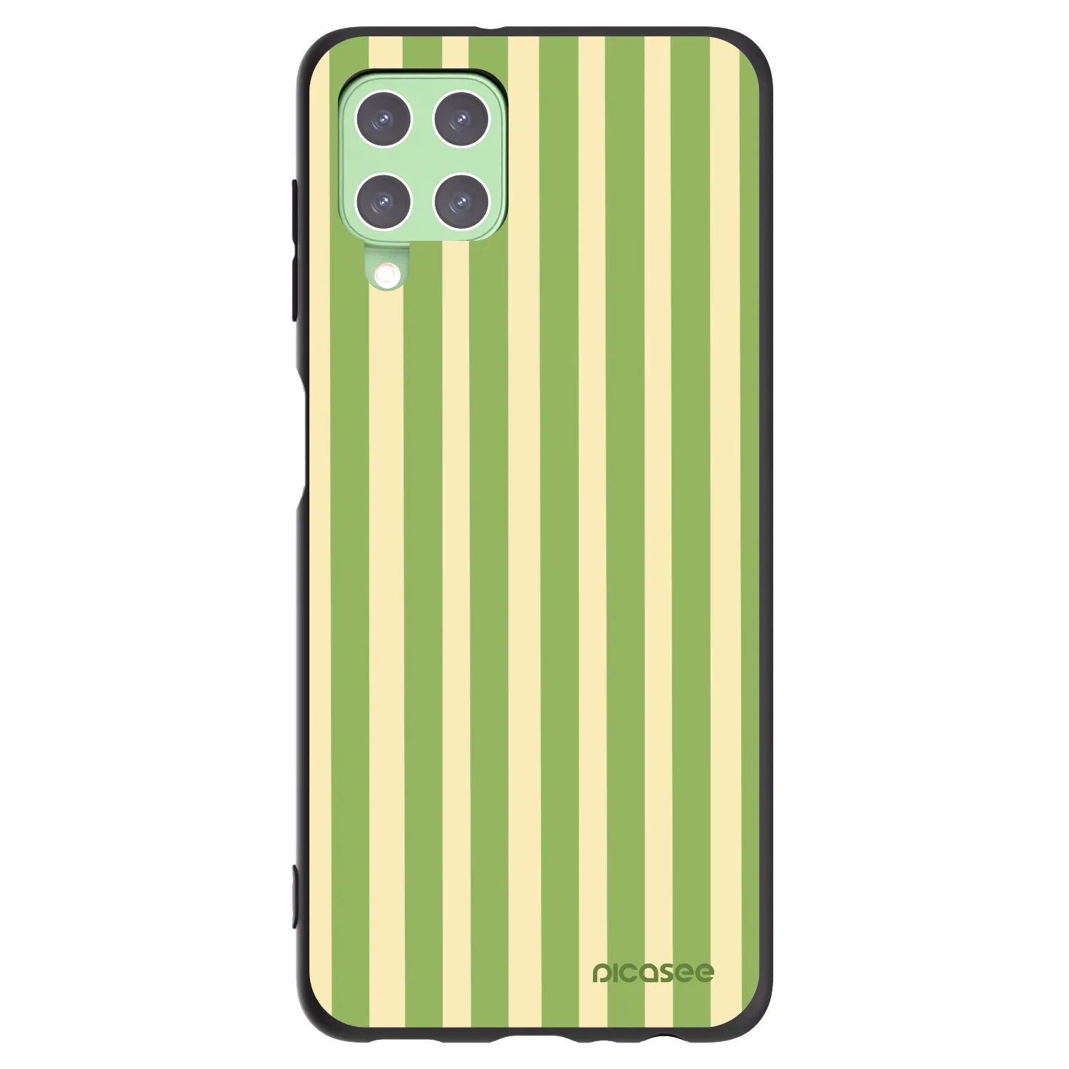 Picasee silikónový čierny obal pre Samsung Galaxy A22 A225F 4G - Lines Matcha