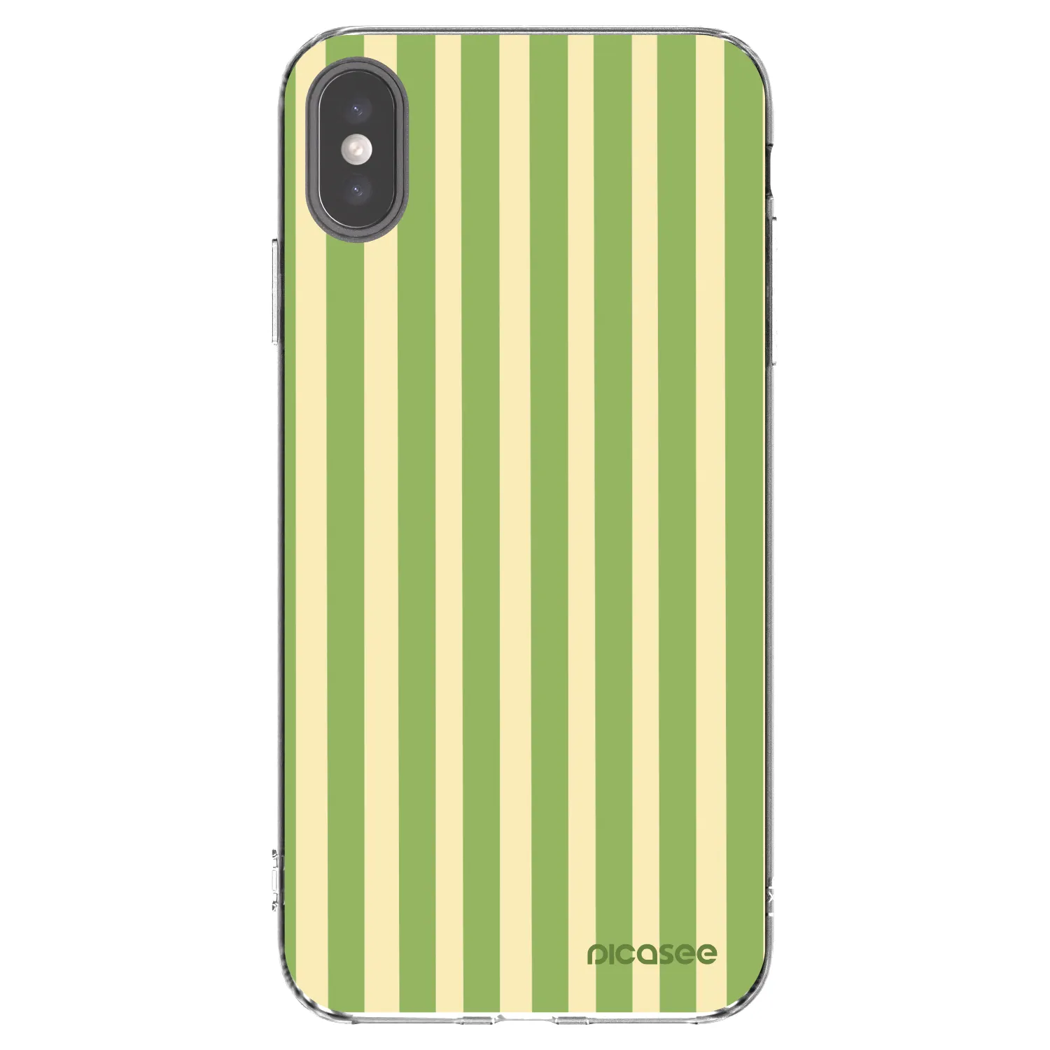 Picasee silikónový prehľadný obal pre Apple iPhone XS Max - Lines Matcha