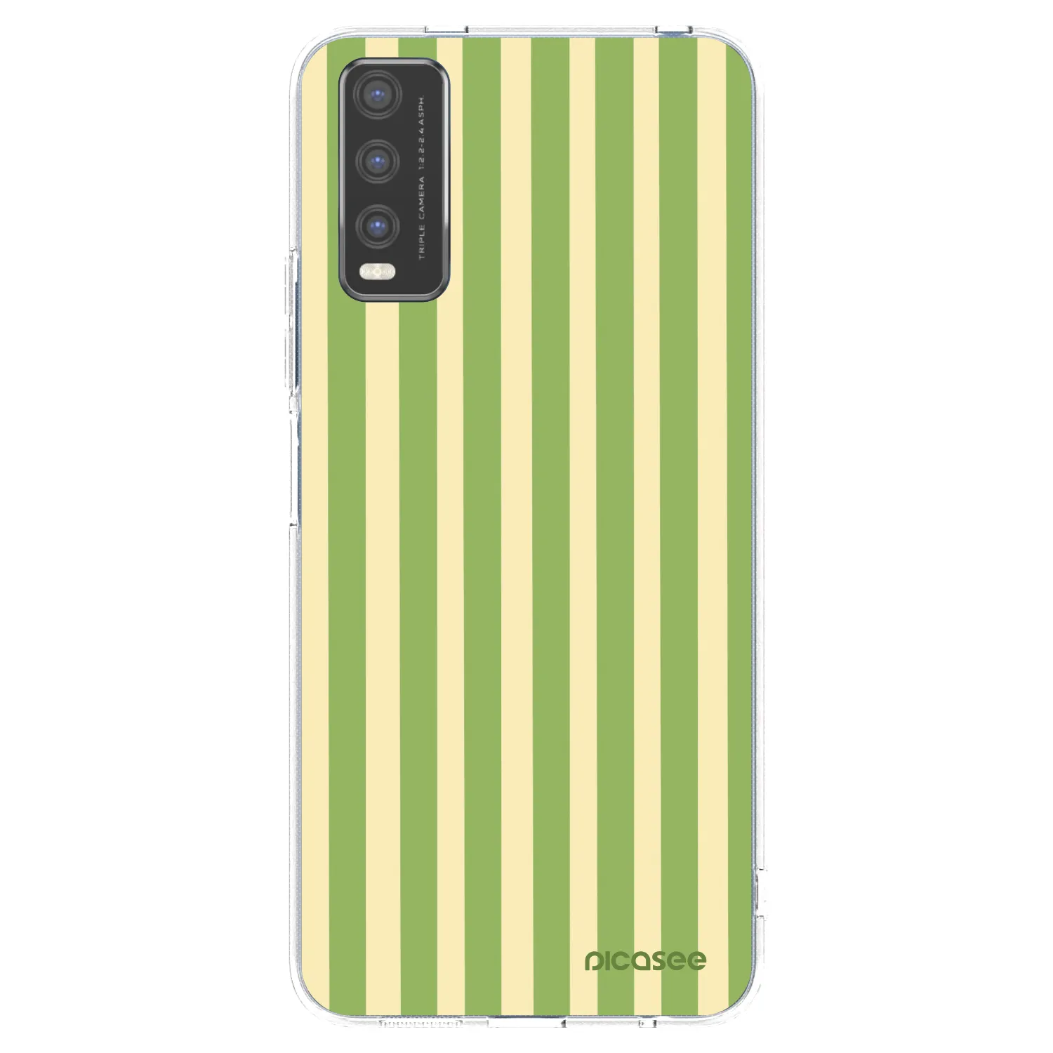 Picasee silikónový prehľadný obal pre Vivo Y20s - Lines Matcha