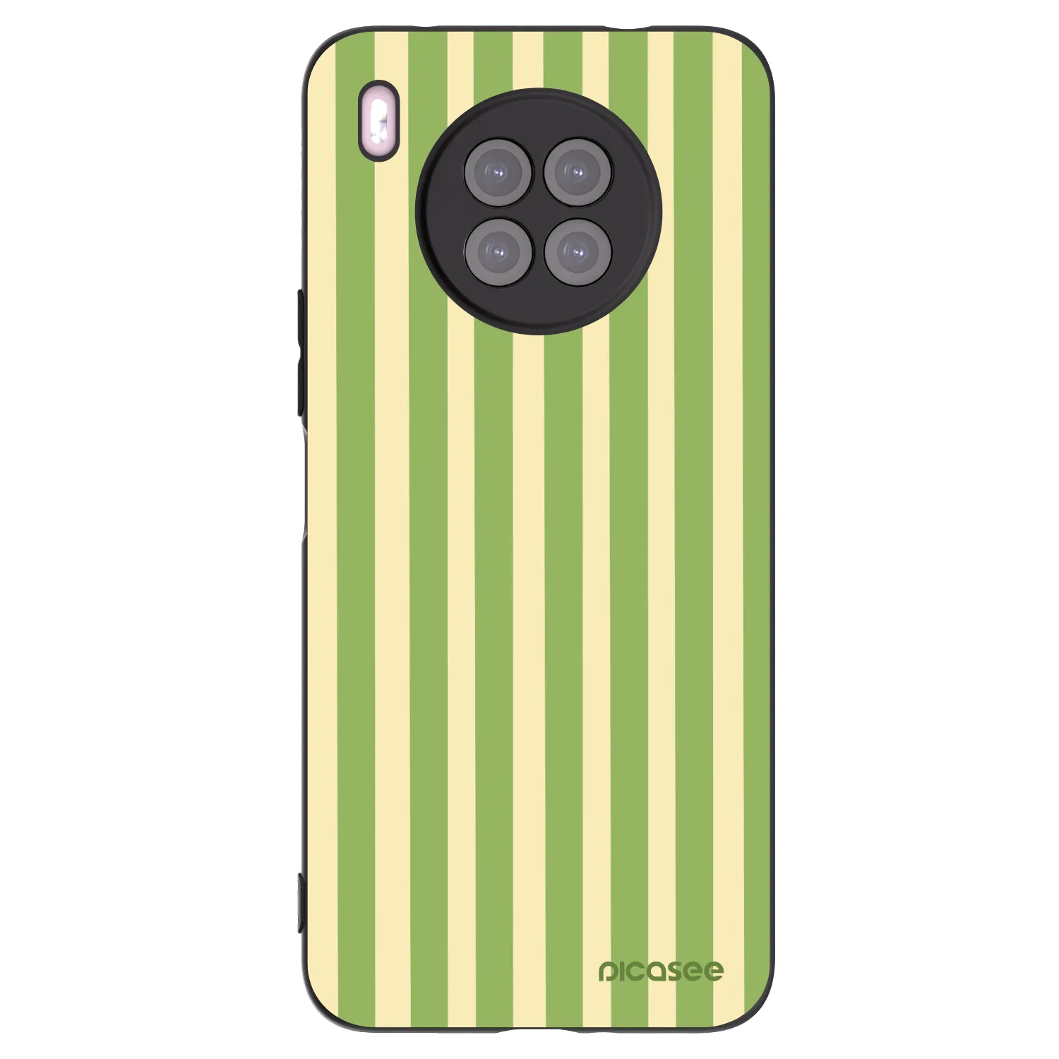 Picasee silikónový čierny obal pre Huawei Nova 8i - Lines Matcha