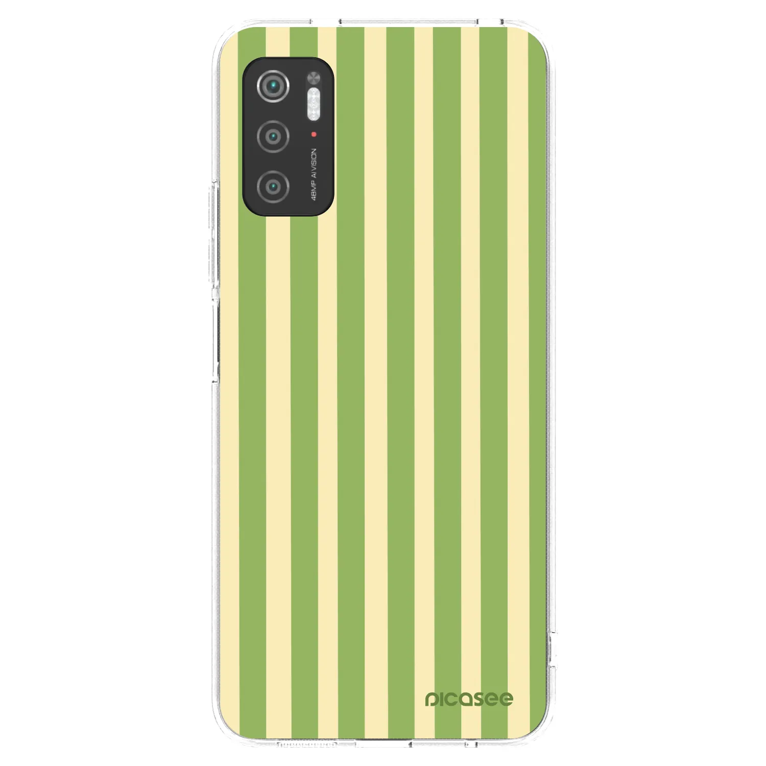 Picasee silikónový prehľadný obal pre Xiaomi Poco M3 Pro 5G - Lines Matcha