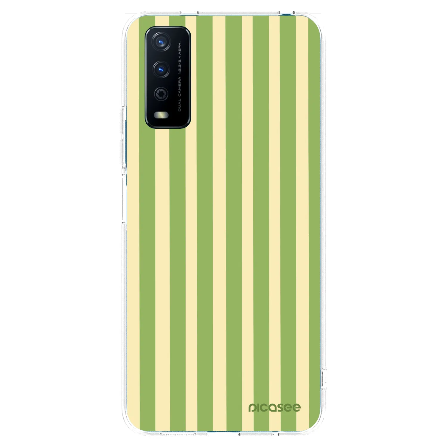 Picasee silikónový prehľadný obal pre Vivo Y11s - Lines Matcha
