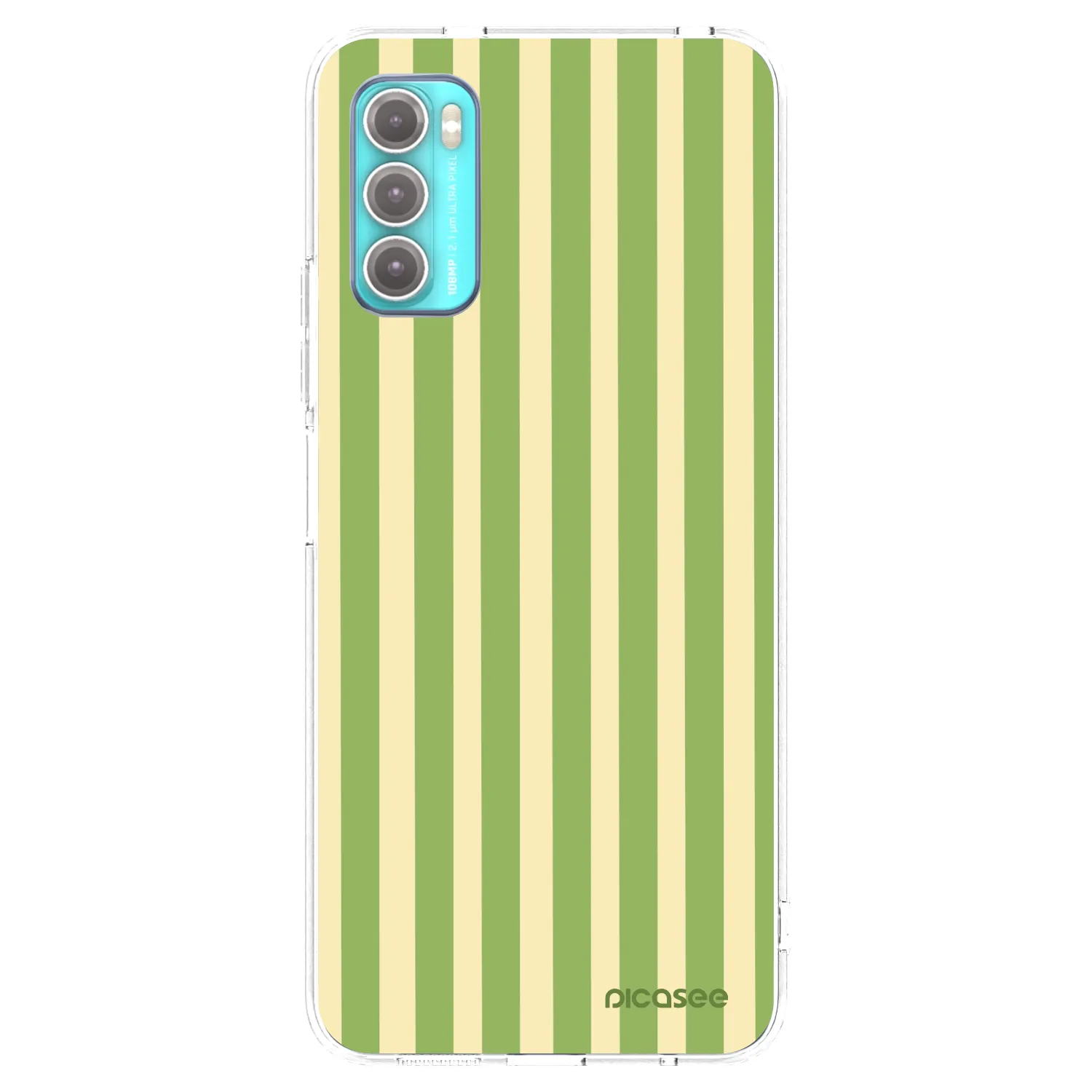 Picasee silikónový prehľadný obal pre Motorola Moto G60 - Lines Matcha