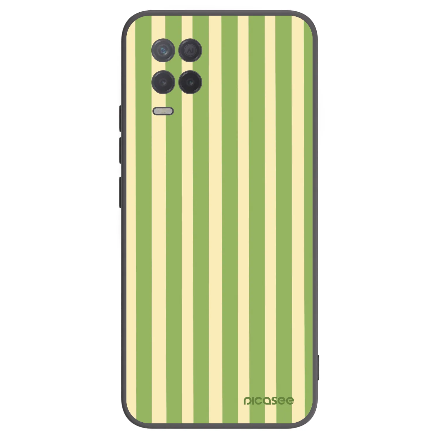 Picasee silikónový čierny obal pre Realme 8 5G - Lines Matcha