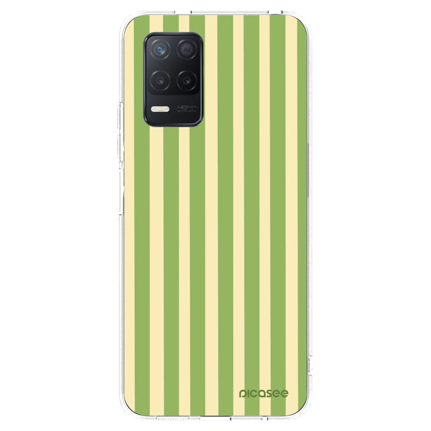 Picasee silikónový prehľadný obal pre Realme 8 5G - Lines Matcha
