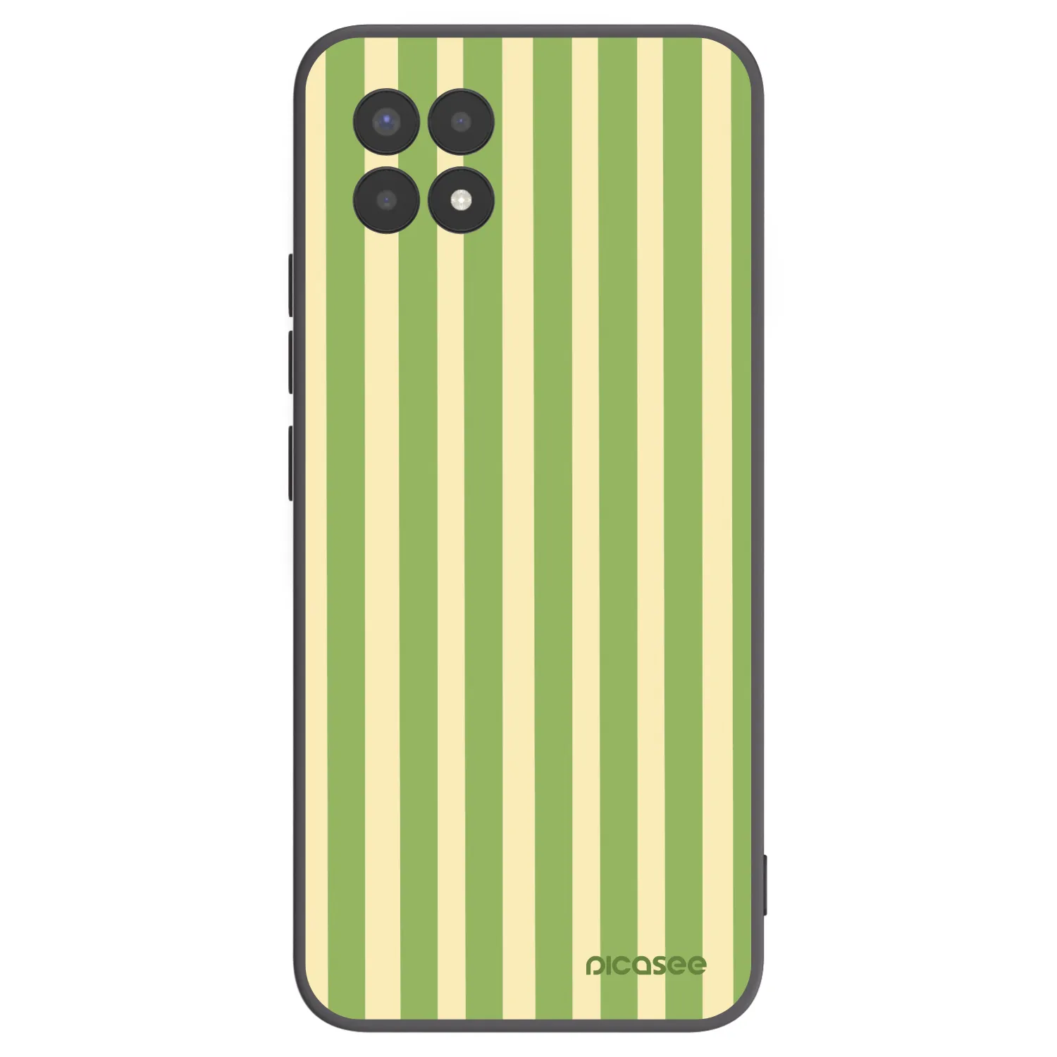 Picasee silikónový čierny obal pre Realme 8i - Lines Matcha