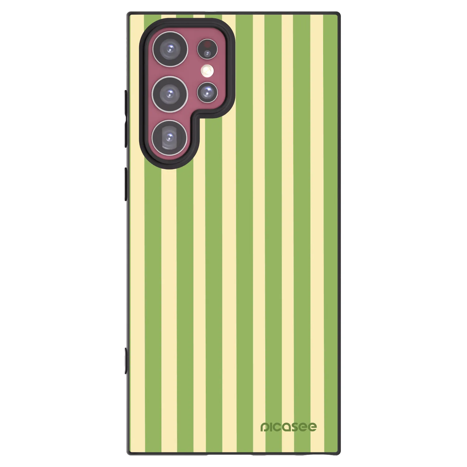 Picasee silikónový čierny obal pre Samsung Galaxy S22 Ultra 5G - Lines Matcha