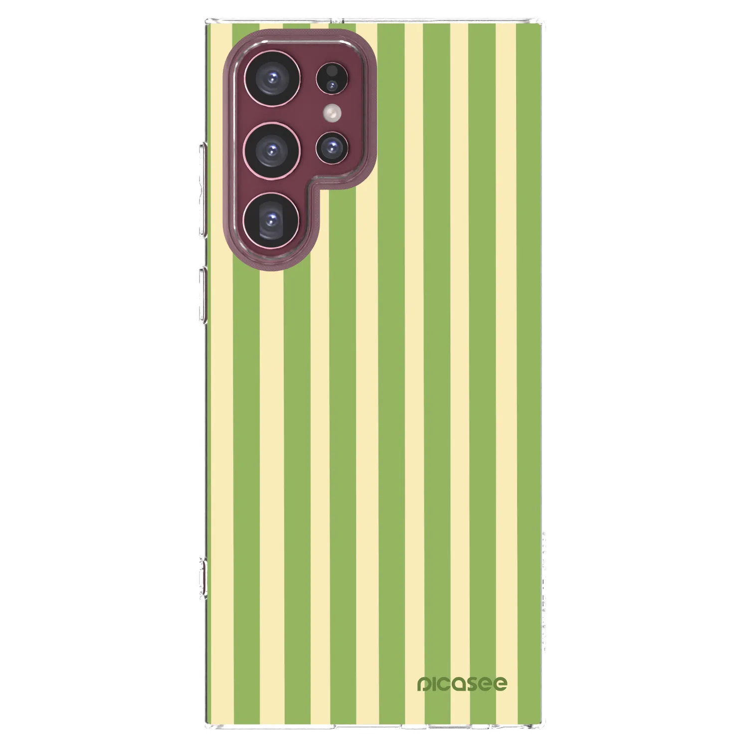 Picasee silikónový prehľadný obal pre Samsung Galaxy S22 Ultra 5G - Lines Matcha