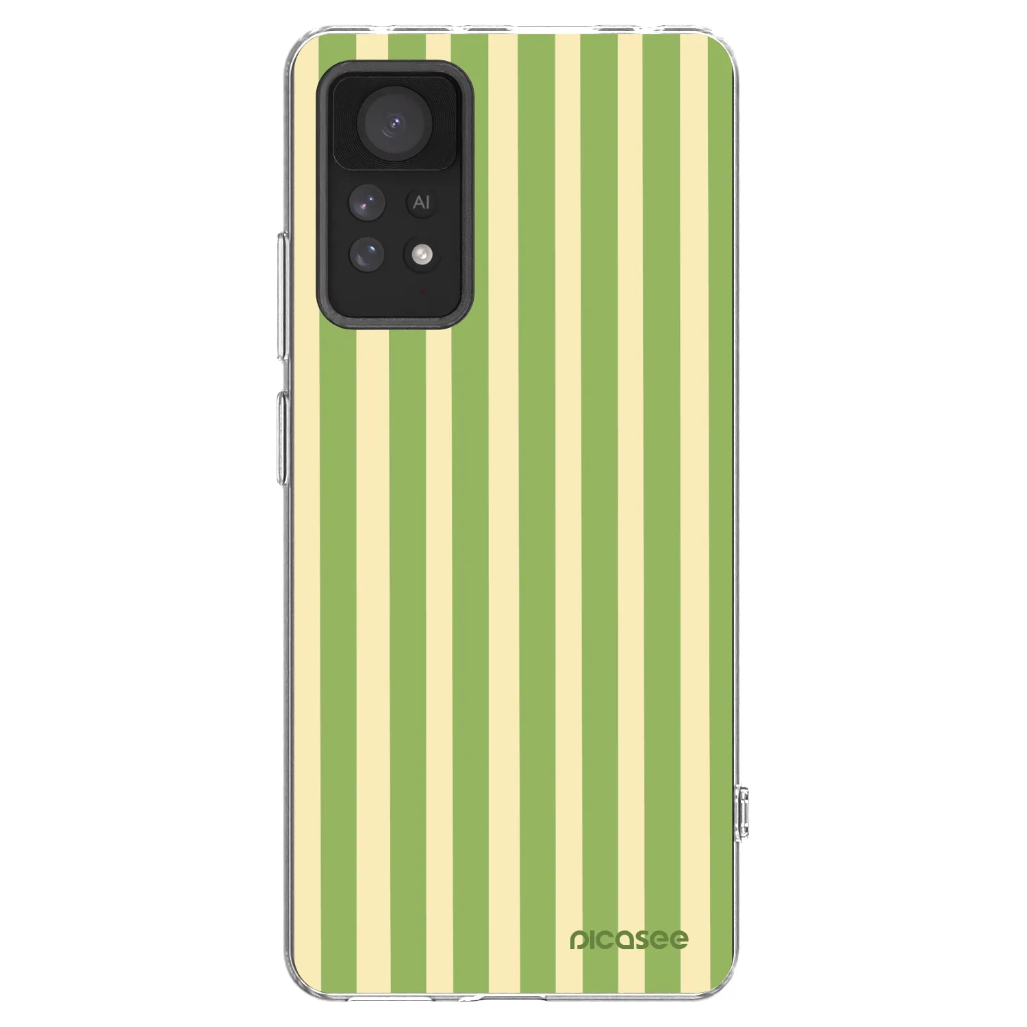 Picasee silikónový prehľadný obal pre Xiaomi Redmi Note 11 Pro 5G - Lines Matcha