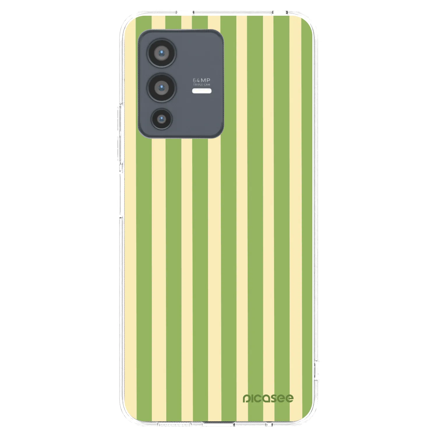 Picasee silikónový prehľadný obal pre Vivo V23 5G - Lines Matcha