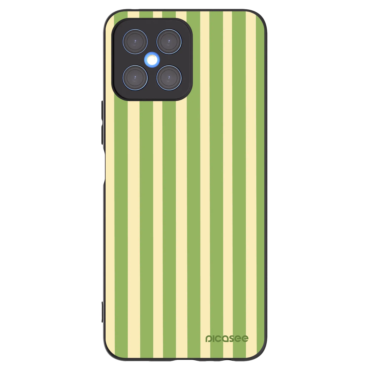 Picasee silikónový čierny obal pre Honor X8 4G - Lines Matcha
