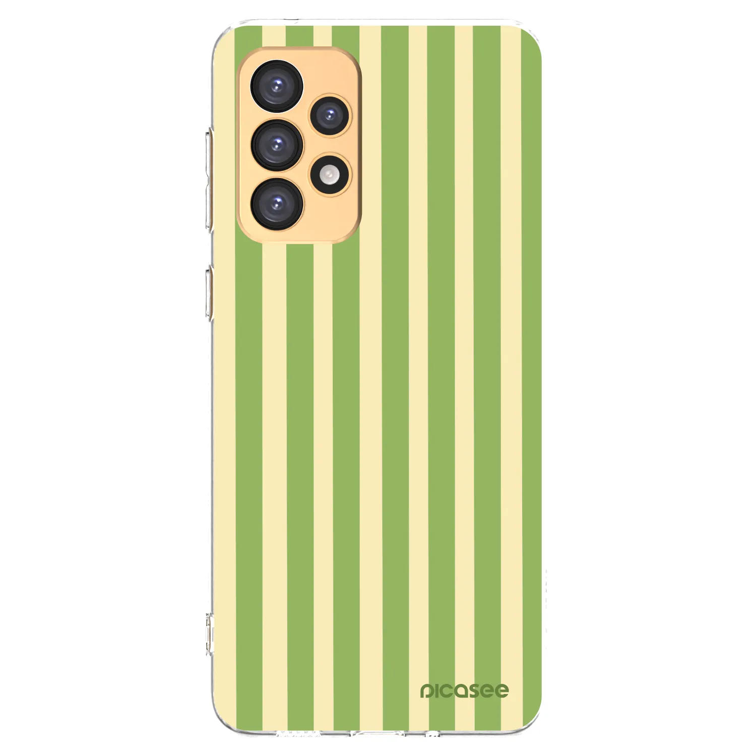 Picasee silikónový prehľadný obal pre Samsung Galaxy A33 5G A336 - Lines Matcha
