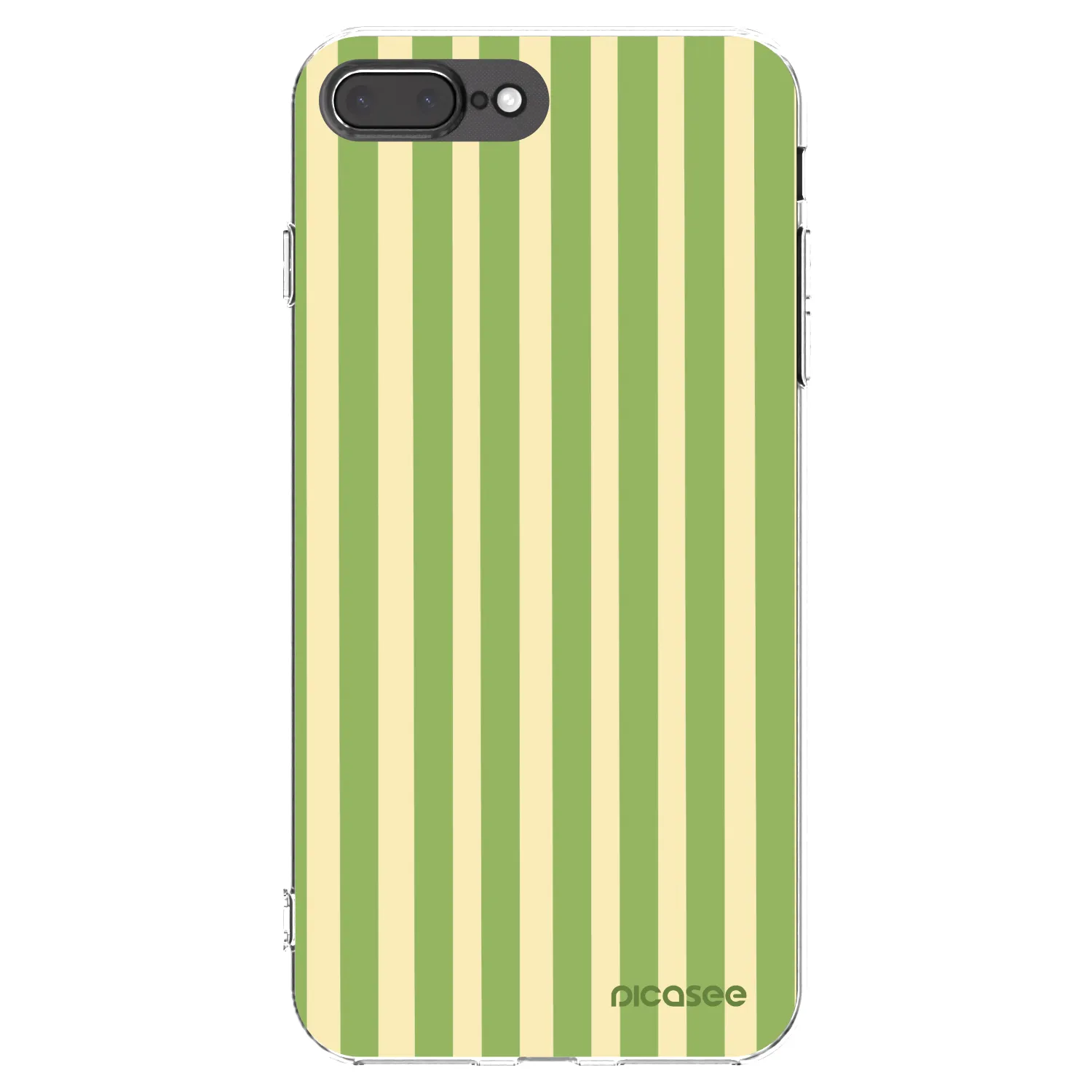 Picasee silikónový prehľadný obal pre Apple iPhone 8 Plus - Lines Matcha
