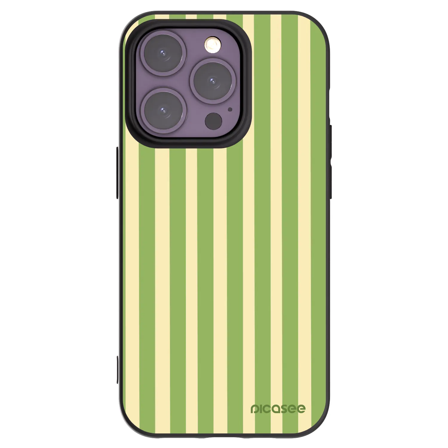 Picasee silikónový čierny obal pre Apple iPhone 14 Pro - Lines Matcha