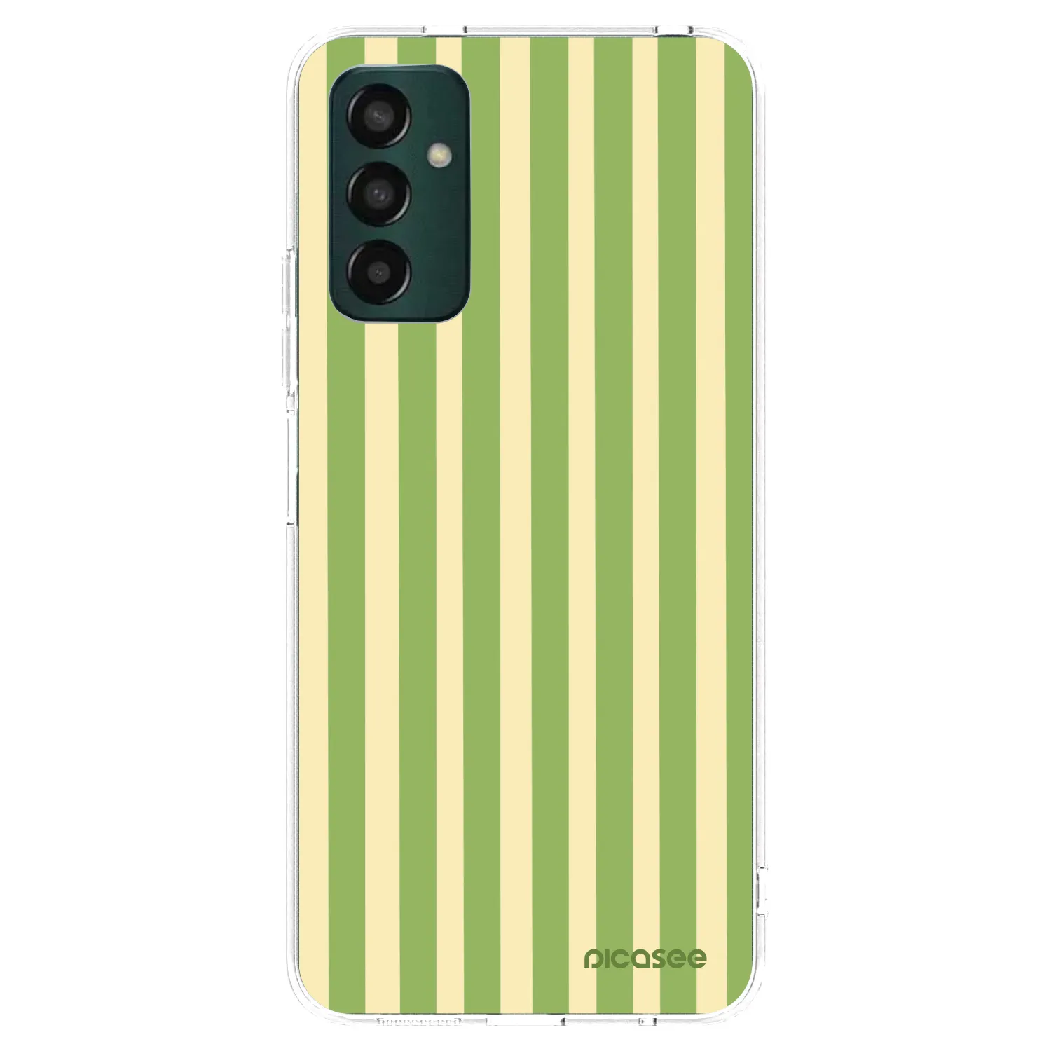Picasee silikónový prehľadný obal pre Samsung Galaxy M13 M135F - Lines Matcha