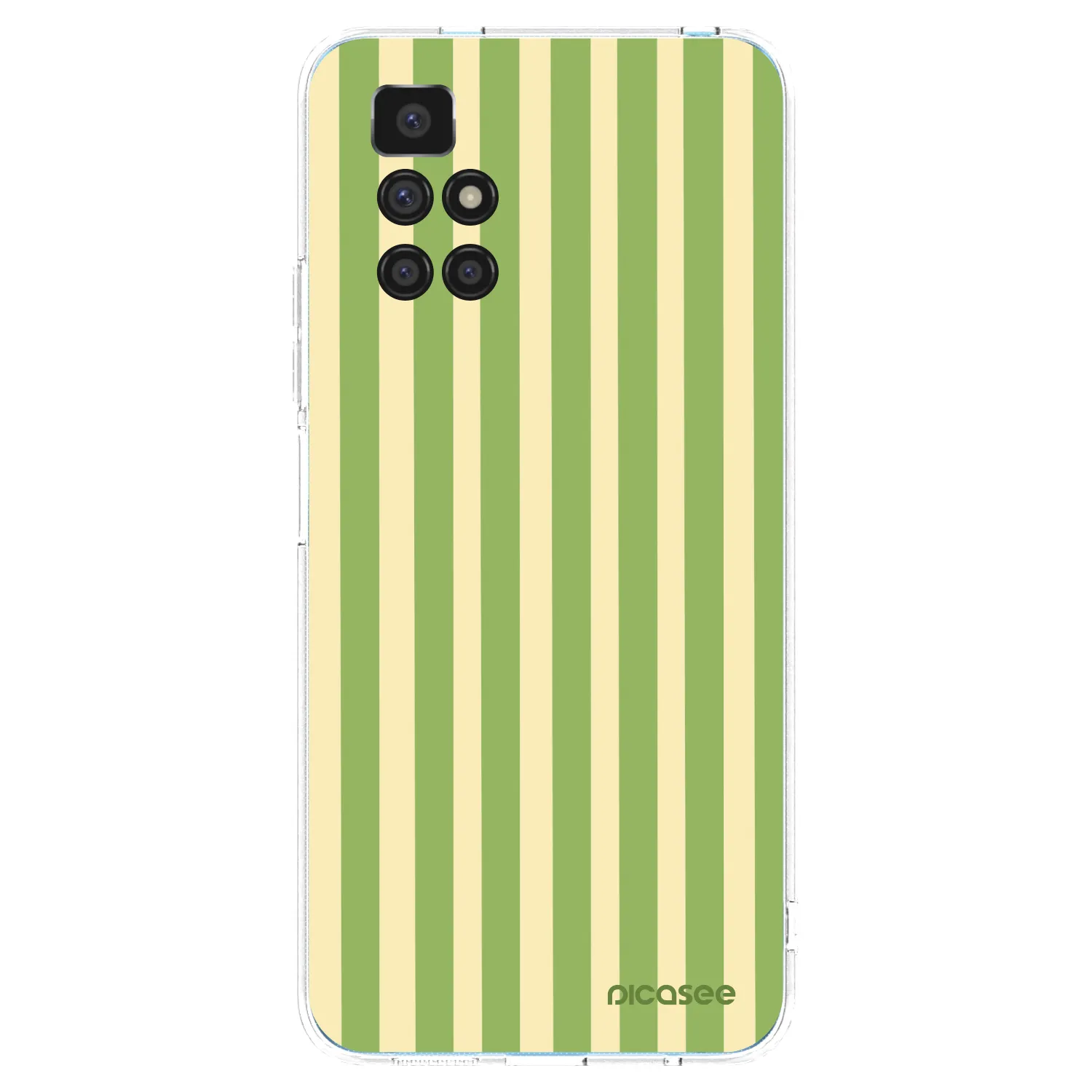 Picasee silikónový prehľadný obal pre Xiaomi Redmi 10 (2022) - Lines Matcha