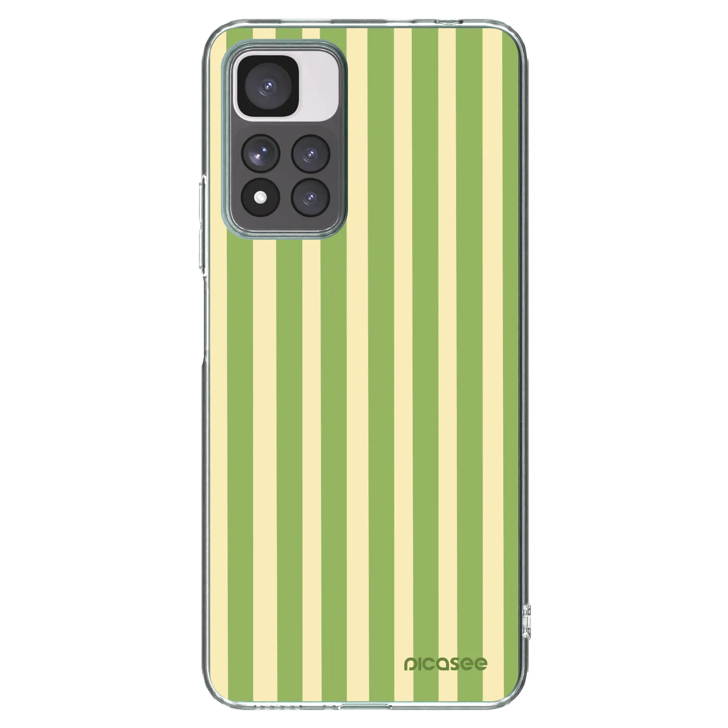 Picasee silikónový prehľadný obal pre Xiaomi Redmi Note 11 Pro+ 5G - Lines Matcha