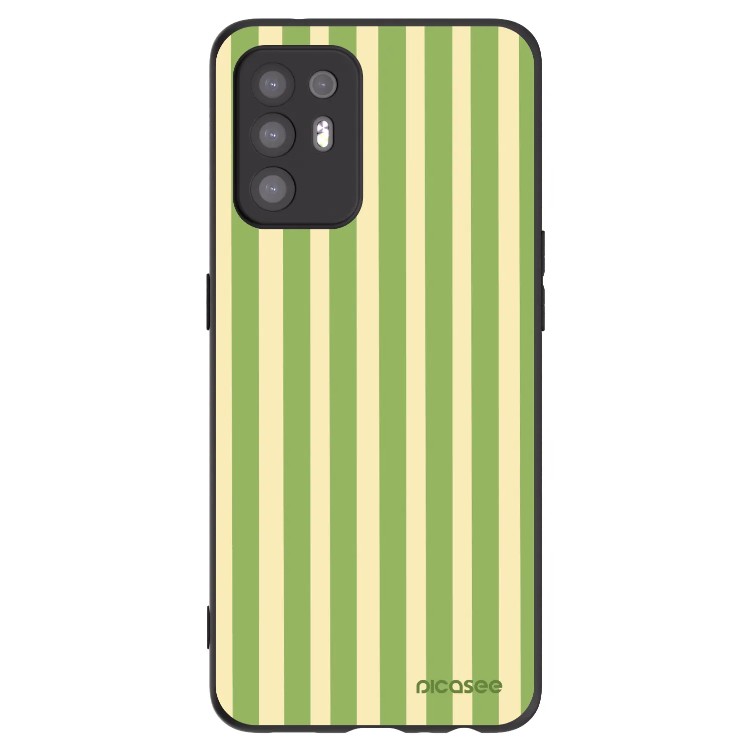 Picasee silikónový čierny obal pre OPPO A94 5G - Lines Matcha