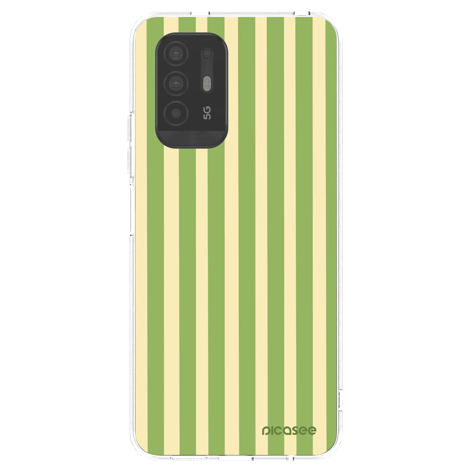 Picasee silikónový prehľadný obal pre OPPO A94 5G - Lines Matcha