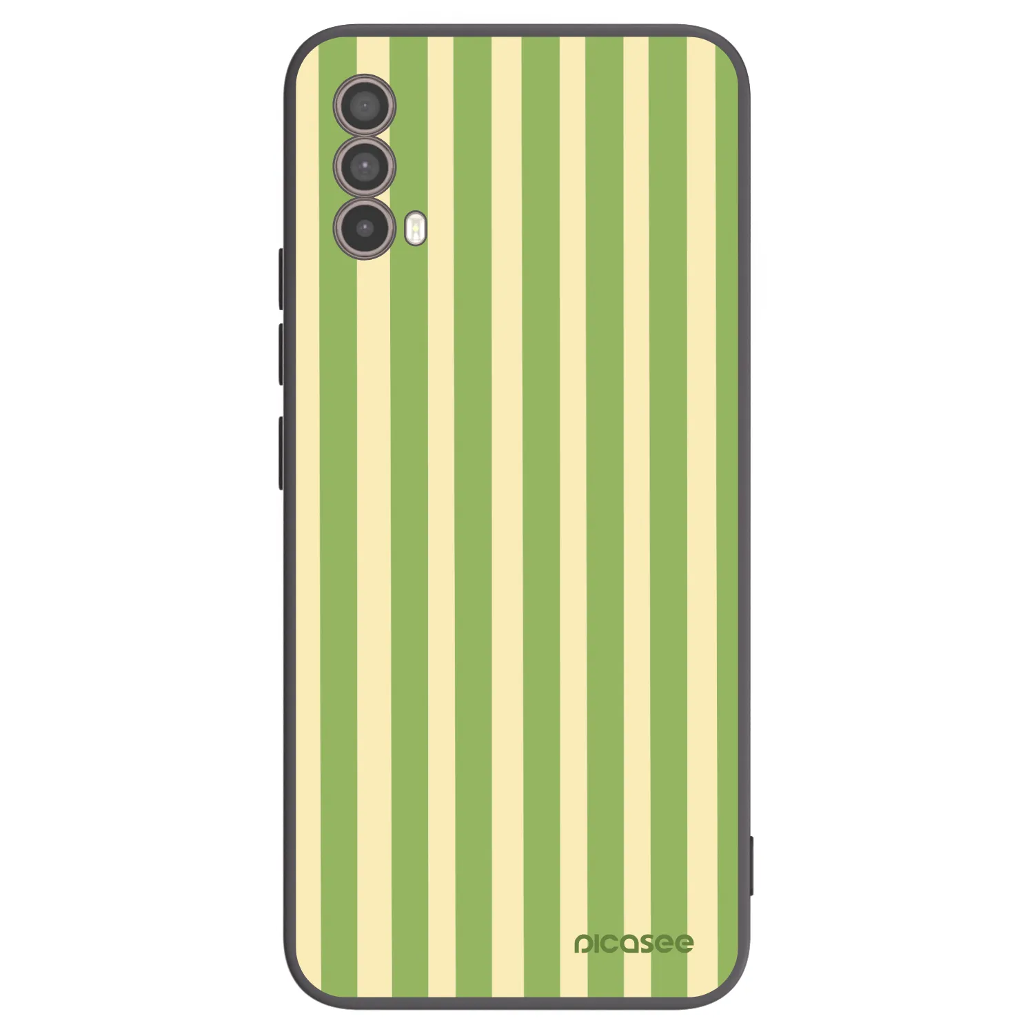Picasee silikónový čierny obal pre Motorola Moto E40 - Lines Matcha