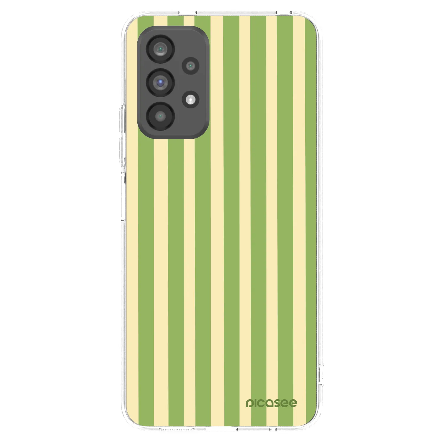 Picasee silikónový prehľadný obal pre Samsung Galaxy A73 5G - Lines Matcha