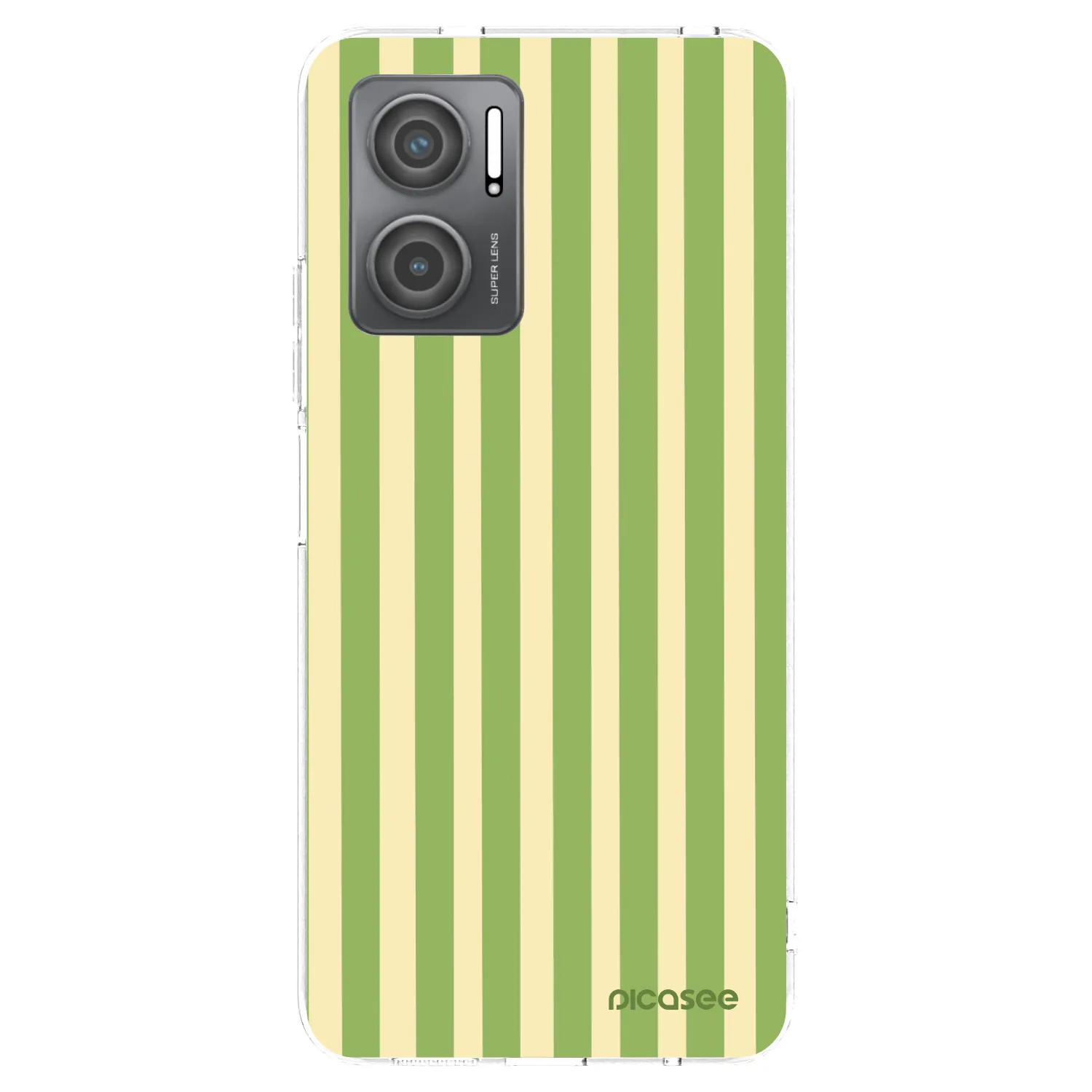 Picasee silikónový prehľadný obal pre Xiaomi Redmi 10 5G - Lines Matcha
