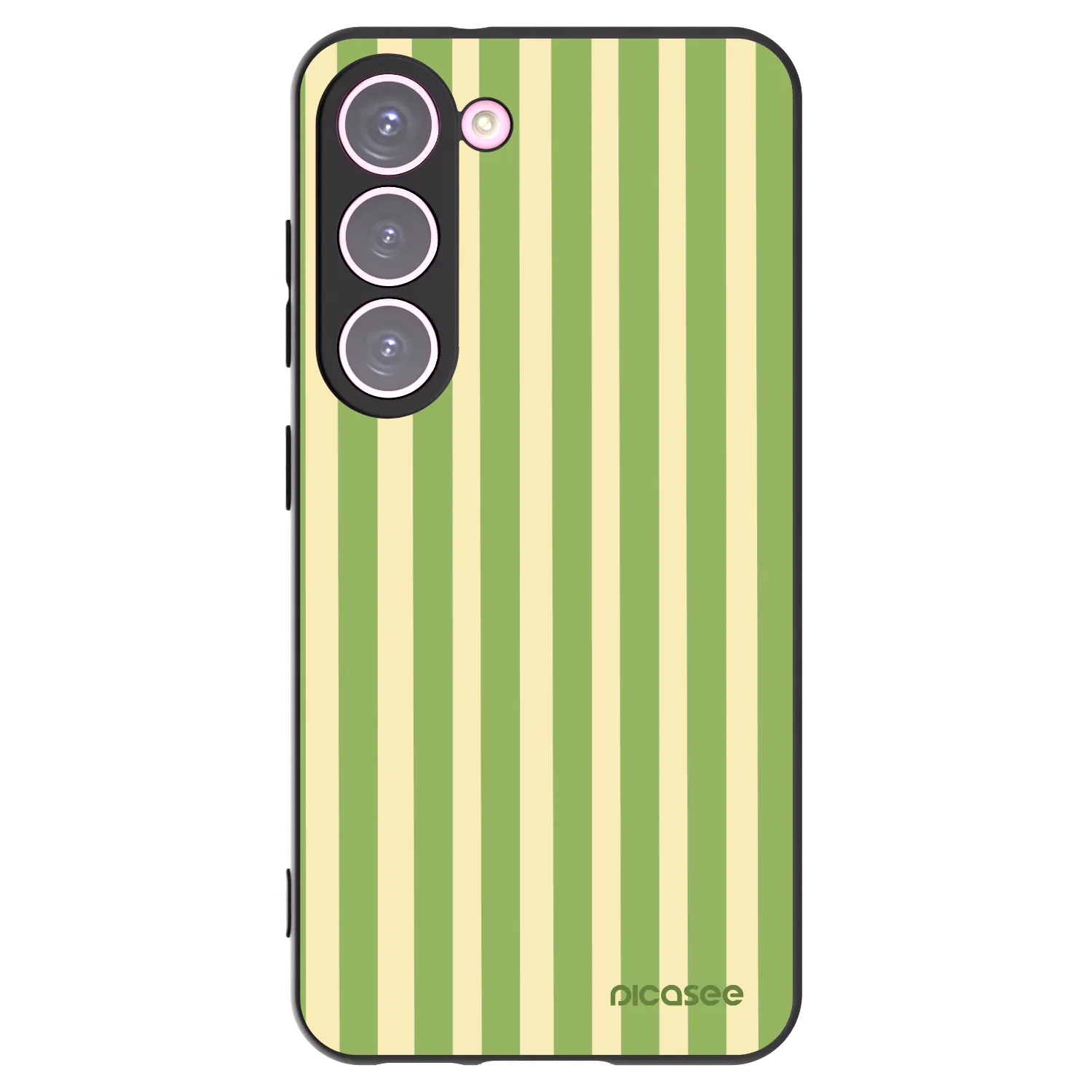 Picasee silikónový čierny obal pre Samsung Galaxy S23 5G - Lines Matcha