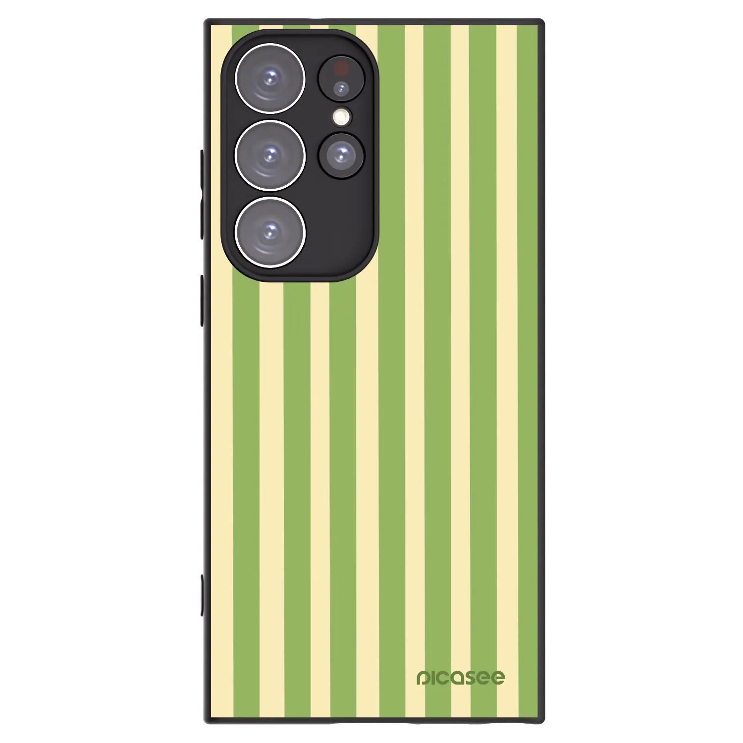 Picasee silikónový čierny obal pre Samsung Galaxy S23 Ultra 5G - Lines Matcha
