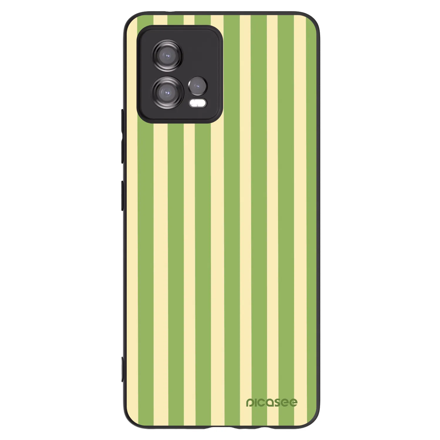 Picasee silikónový čierny obal pre Motorola Moto G72 - Lines Matcha