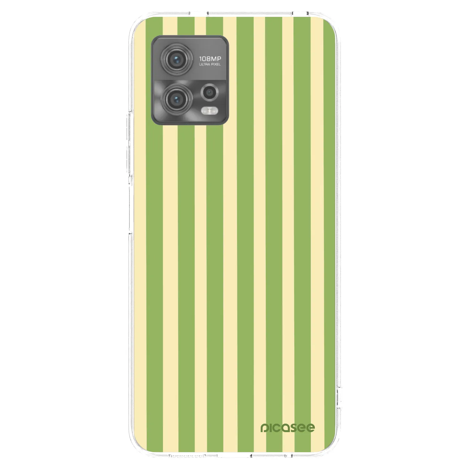 Picasee silikónový prehľadný obal pre Motorola Moto G72 - Lines Matcha
