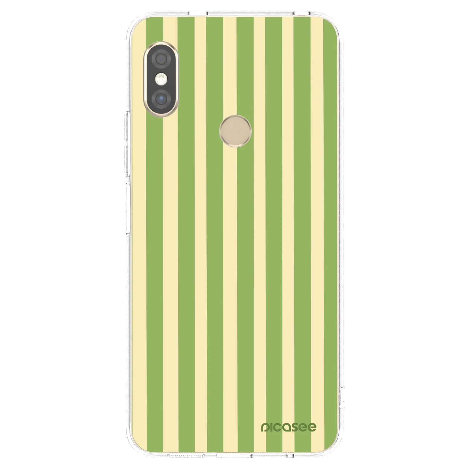 Picasee silikónový prehľadný obal pre Xiaomi Redmi Note 5 Global - Lines Matcha
