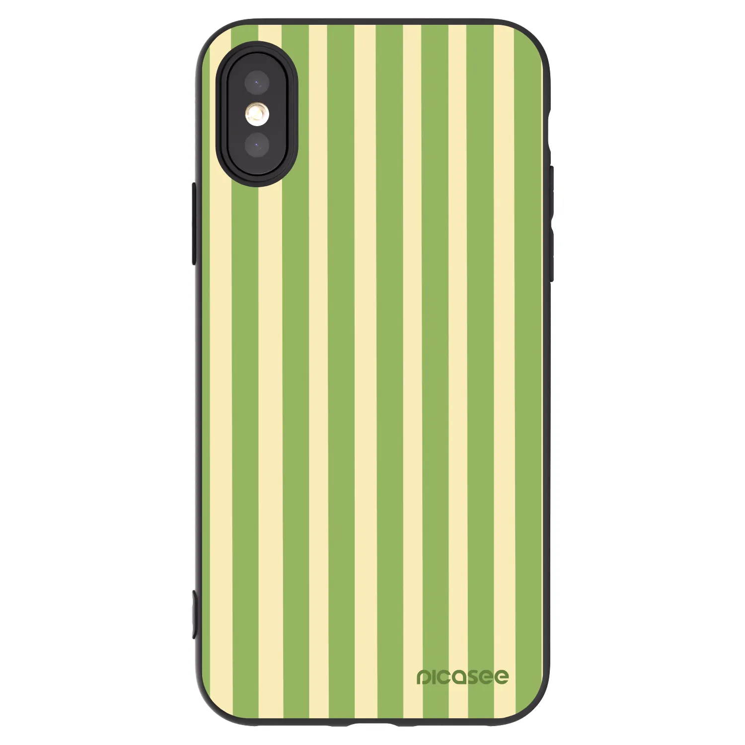 Picasee silikónový čierny obal pre Apple iPhone X/XS - Lines Matcha