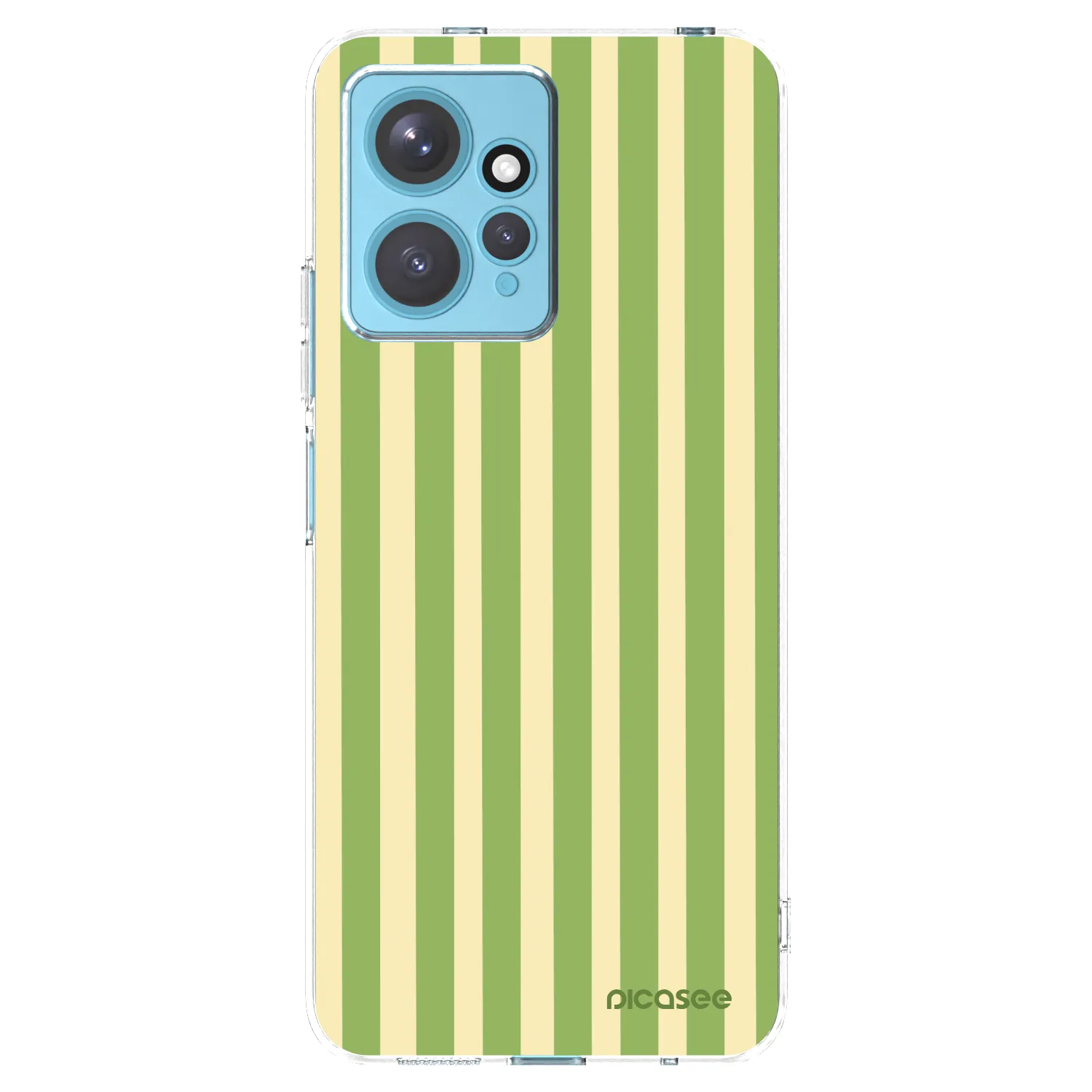 Picasee silikónový prehľadný obal pre Xiaomi Redmi Note 12 4G - Lines Matcha