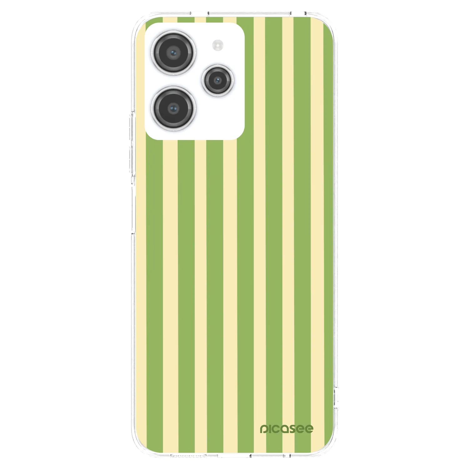 Picasee silikónový prehľadný obal pre Xiaomi Redmi 12 4G - Lines Matcha