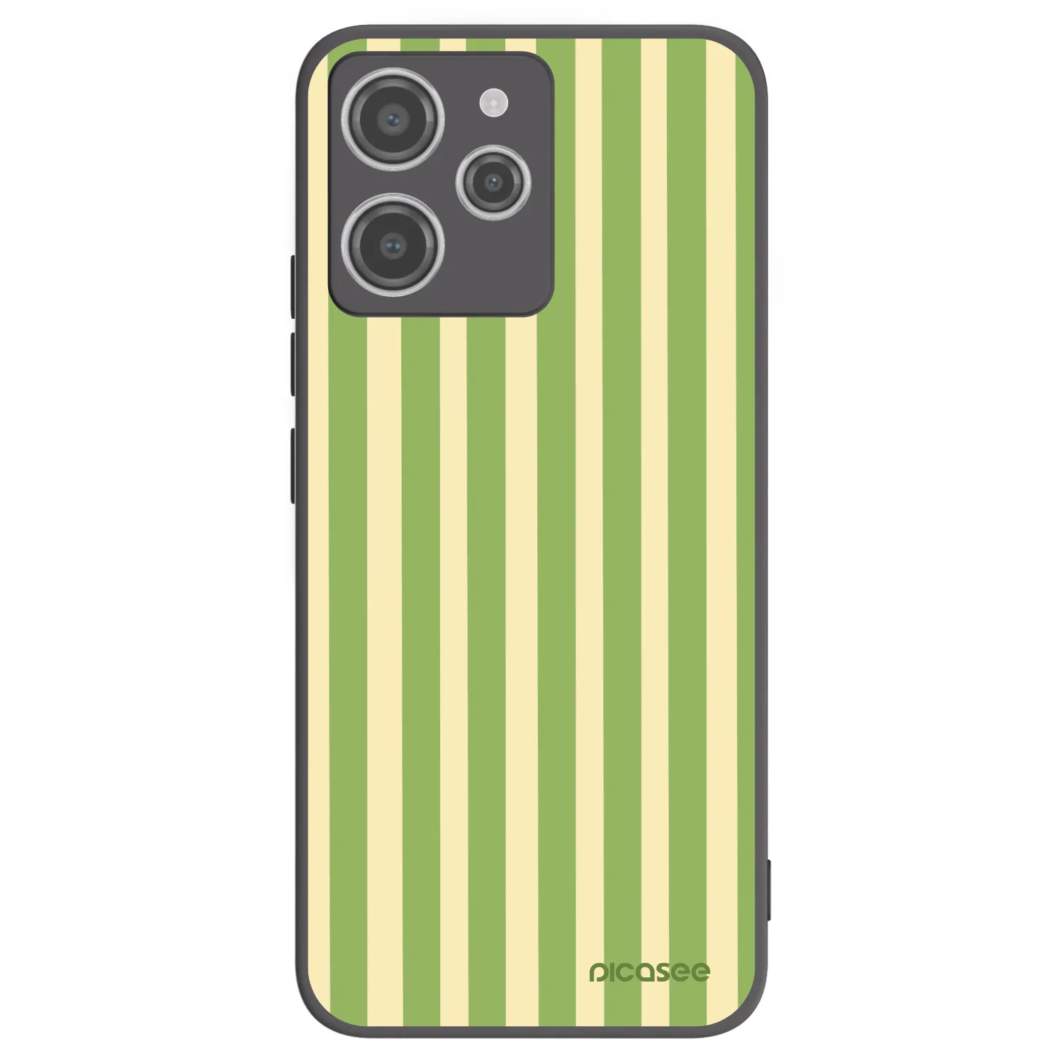 Picasee silikónový čierny obal pre Xiaomi Redmi 12 4G - Lines Matcha